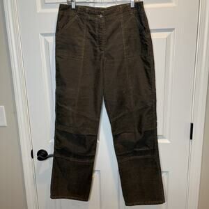 Rare Sundance 14 Chocolate Brown Corduroy High Rise Wide Leg Pants Women's